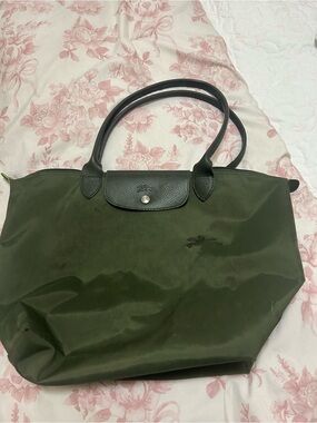 Dark green longchamp